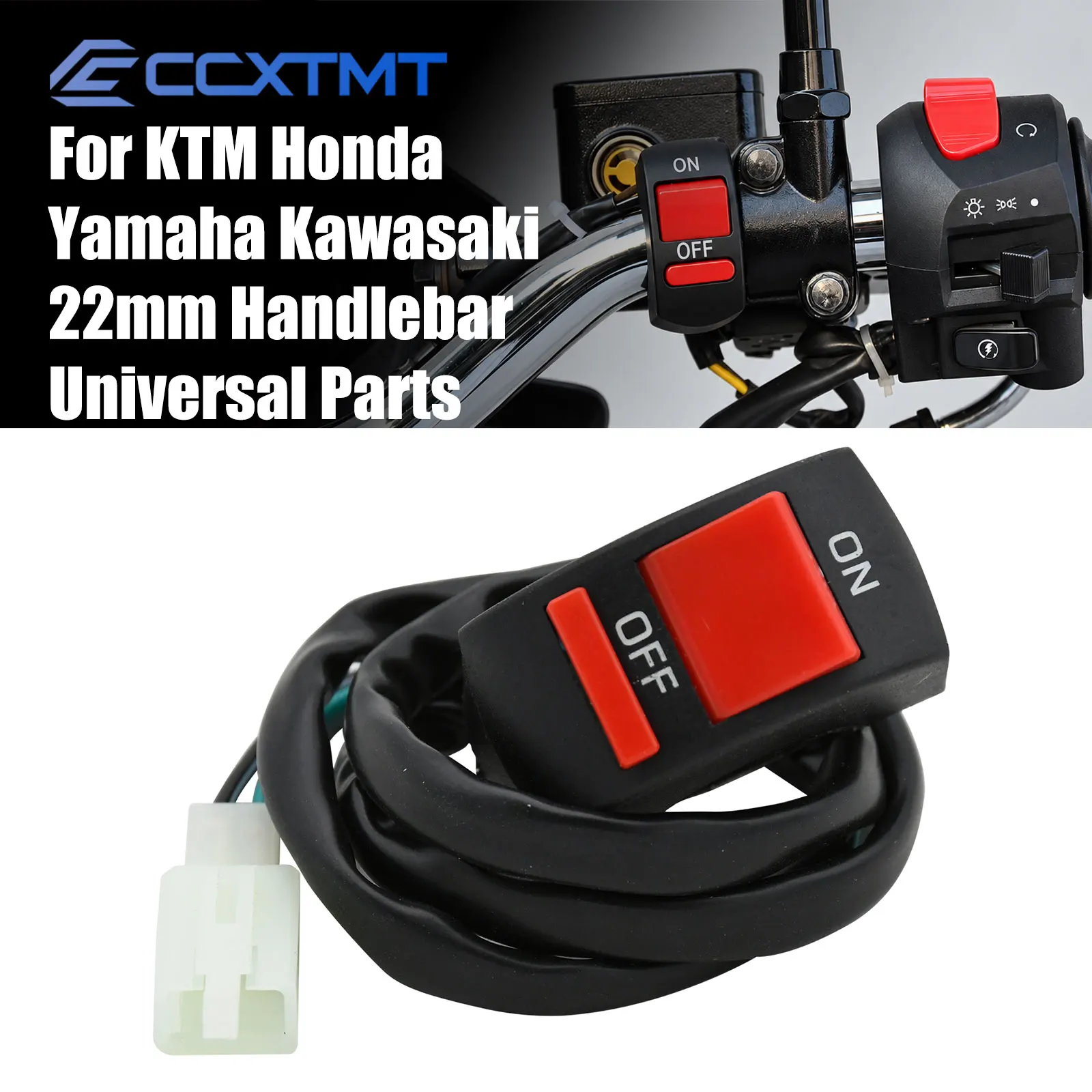 Motorcycle Headlight Switches ON/OFF Button Warning Light Switch Flameout Switch For Honda Yamaha KTM Kawasaki ATV Scooter Bike