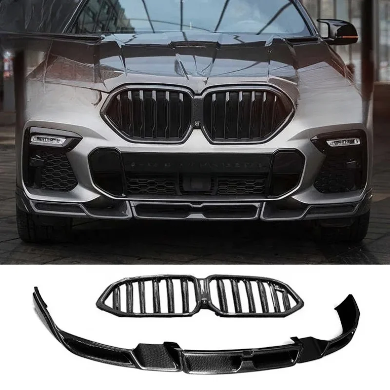 Carbon Fiber Body Kit For X6 G06 LD Style Front Lip Rear Lip Tail Wing Side Skirt Engine Hood Grille