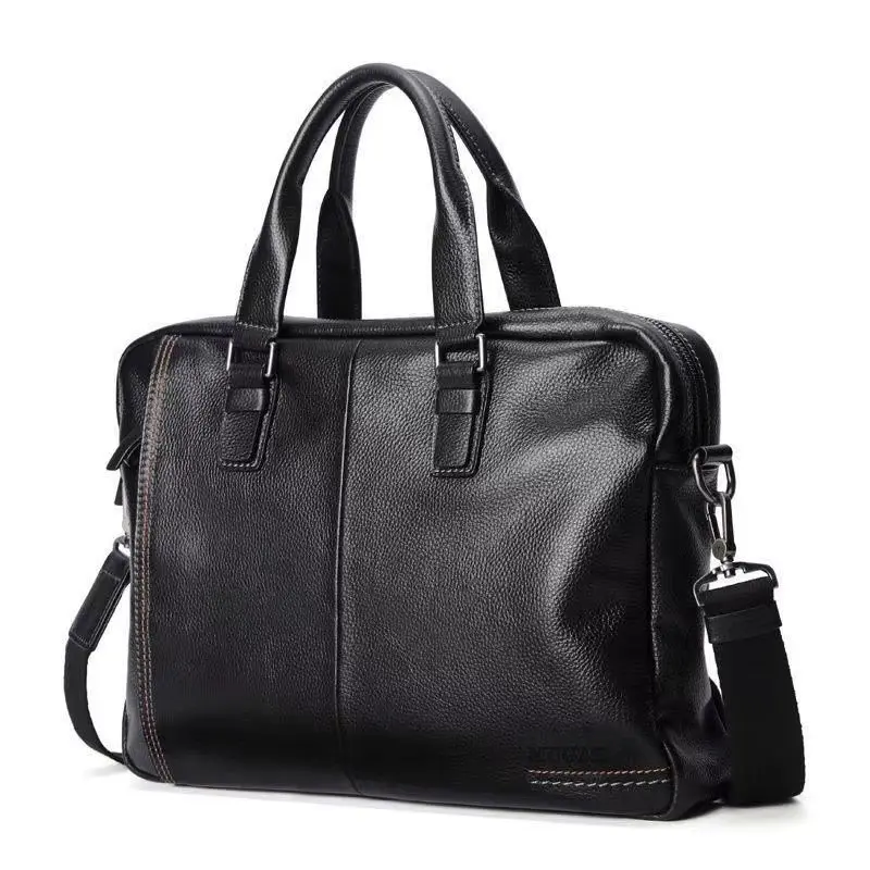 新しいラップトップバッグ Pu レザーメンズブリーフケース高級ブランド男性ハンドバッグ高品質男性メッセンジャー 14 インチコンピュータラップトップバッグ