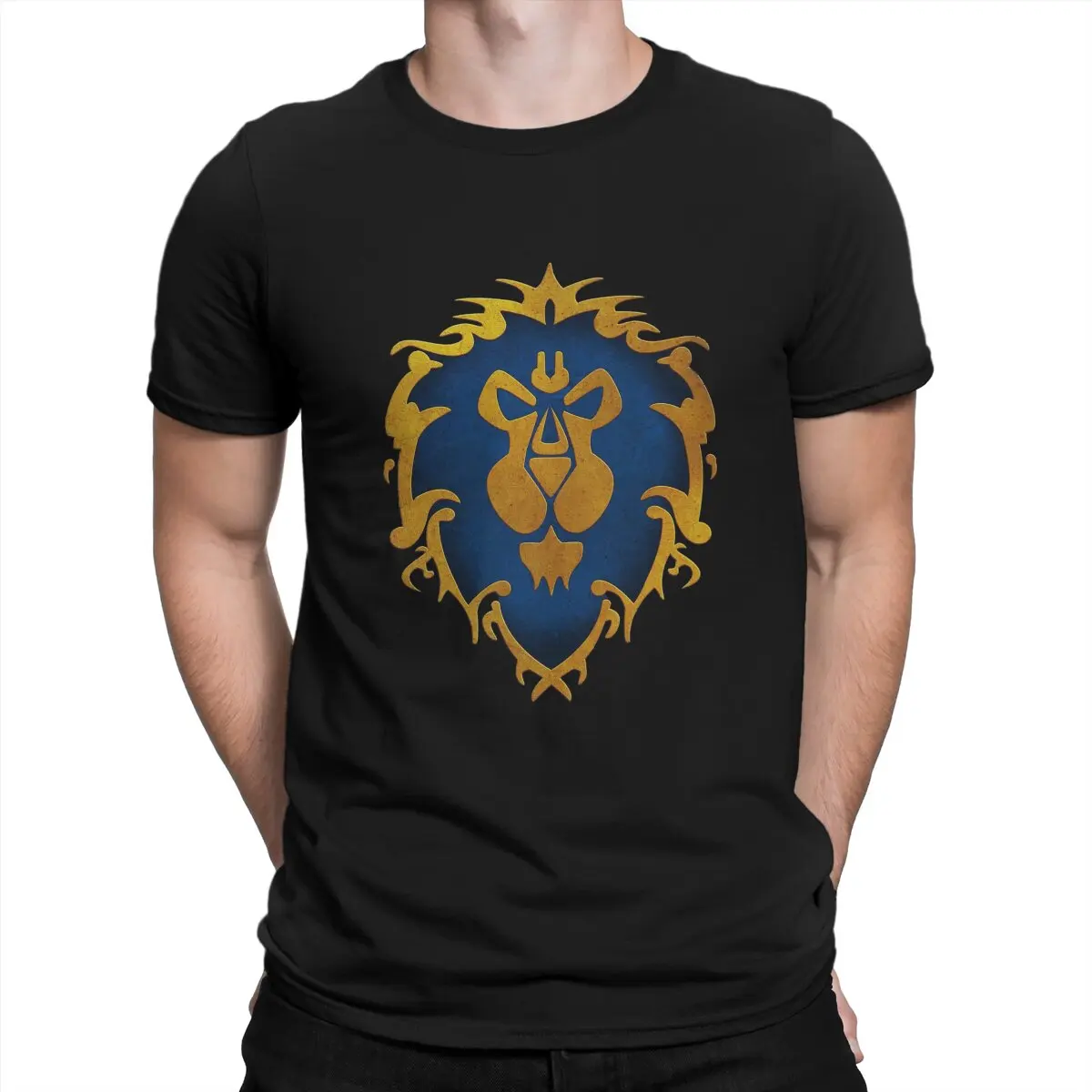 World of Warcraft Lion Tshirt Men Tops Vintage Summer Clothing T Shirt