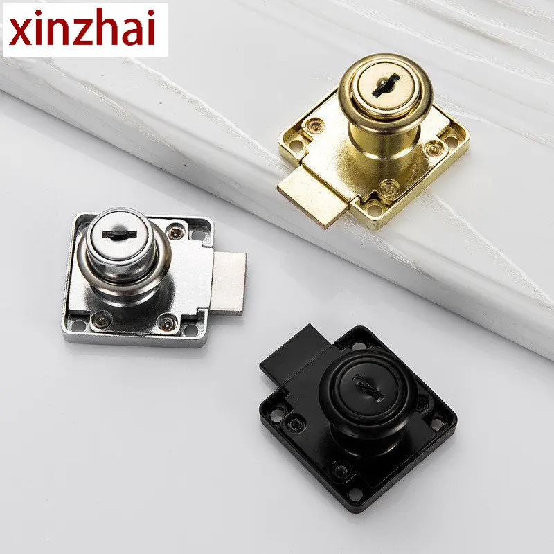 Desk Drawer Locks Furniture Drawer Locker High Quality Square Tongue Cabinet Lock Zinc Alloy Aafety Lock With Lock