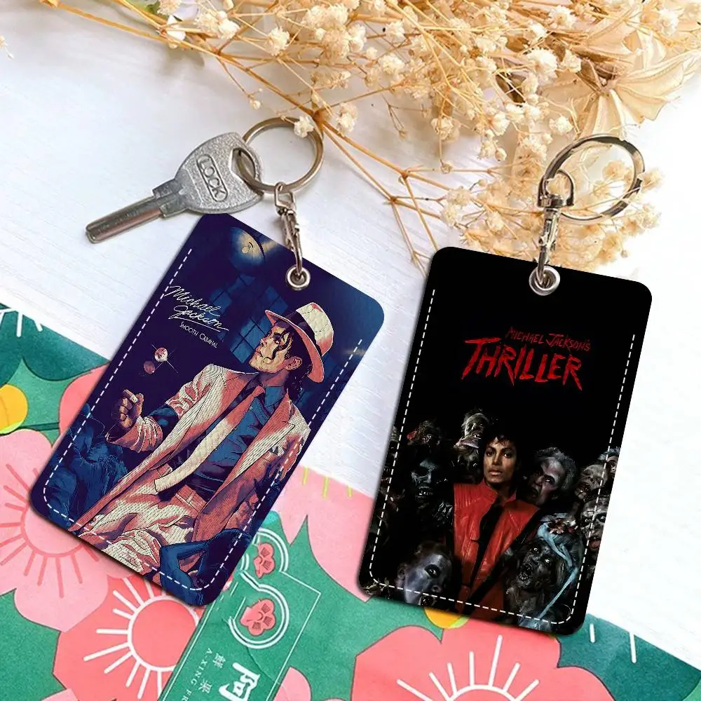 M-Michael Jackson Access & Meal Card حامل المفاتيح الائتمان معرف البنك بطاقة واقية المفاتيح قلادة الموضة