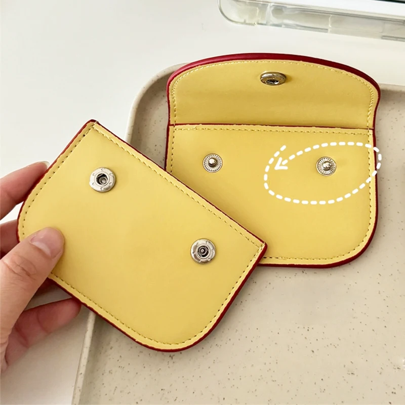 Fashion Luxury Design Leather Mini Coin Purse Custom Name Casual Woman Korean Style Card Holder Personalize Initials Card Wallet