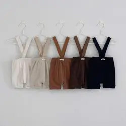 Mono de punto de rayas verticales para bebé recién nacido, pantalones cortos de algodón Pp, pantalones cortos grandes finos de verano para niña pequeña