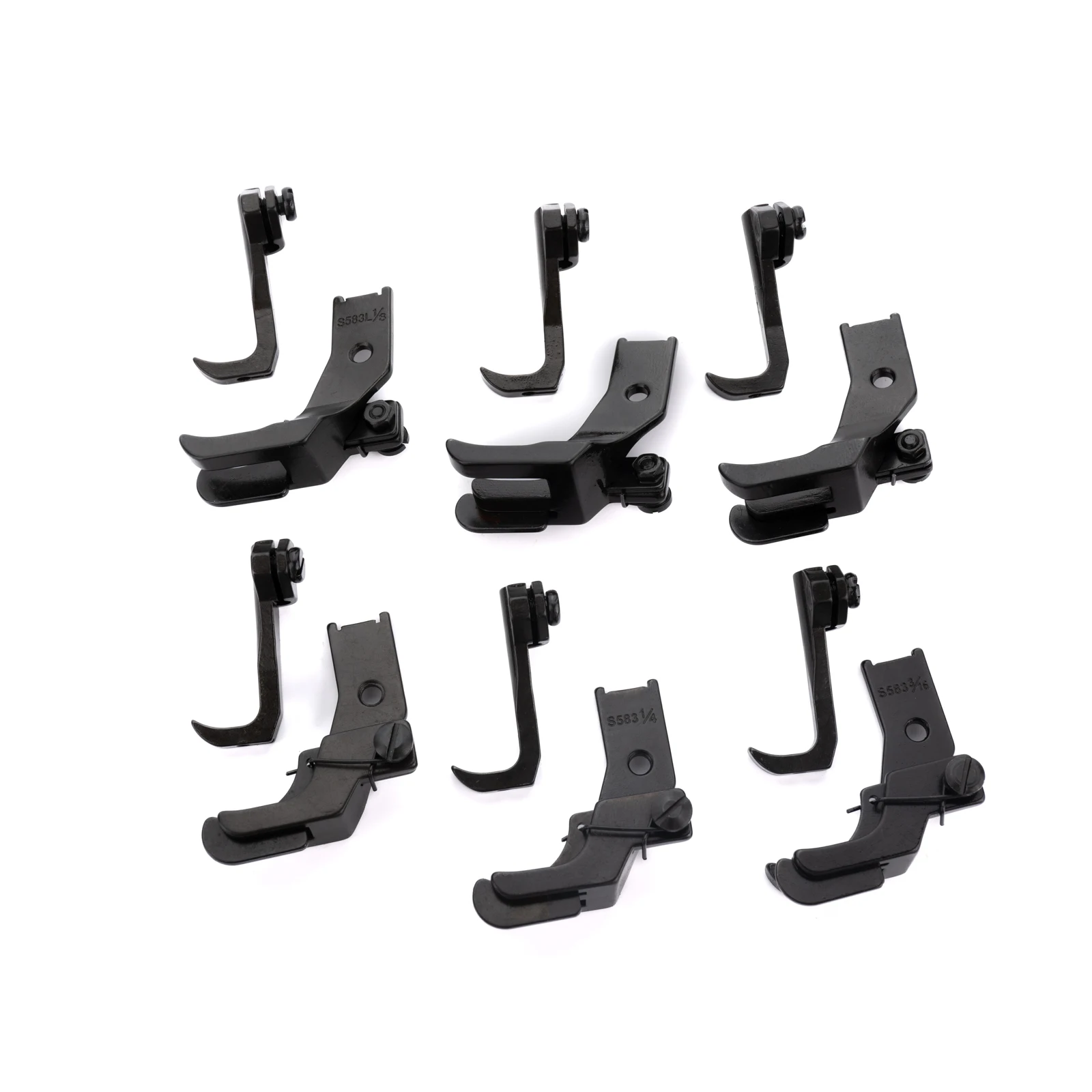 6 Set 1/8 3/16 1/4 Walking Feet With Right Left Edge Guide High Head Sewing Machine JUKI 1541 Singer CONSEW 206RB 225 226 226R