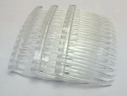 20 Clear Plastic Hair Clips Side Combs Pin Barrettes 70X40mm for Ladies