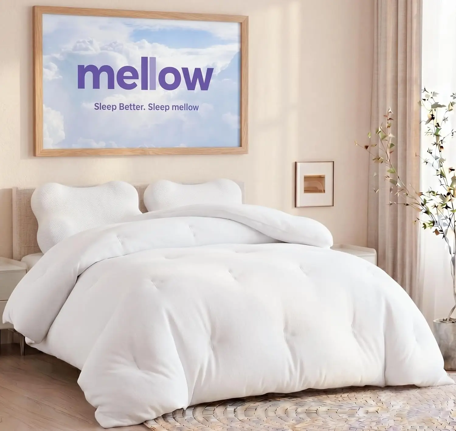 MarshComforter King/Cal King - Extra Fluffy Double-Stuffed Down Alternative Duvet Insert, All-Season Temperature-Balancing, Oeko