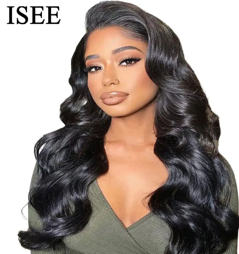 

ISEE Hair Wear Go Pre Bleached Knots Glueless Lace Front Human Hair Wig 6x4 HD Body Wave Lace Closure Wigs Ready To Wear