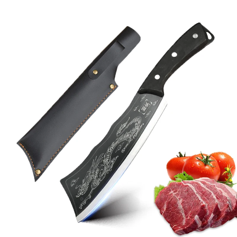 Slaughter Utility Knife Forge Blade Wood Handle Kitchen Knives Cleaver Meat Chopping Vegetable Boning Butcher Knife Chef Cleaver