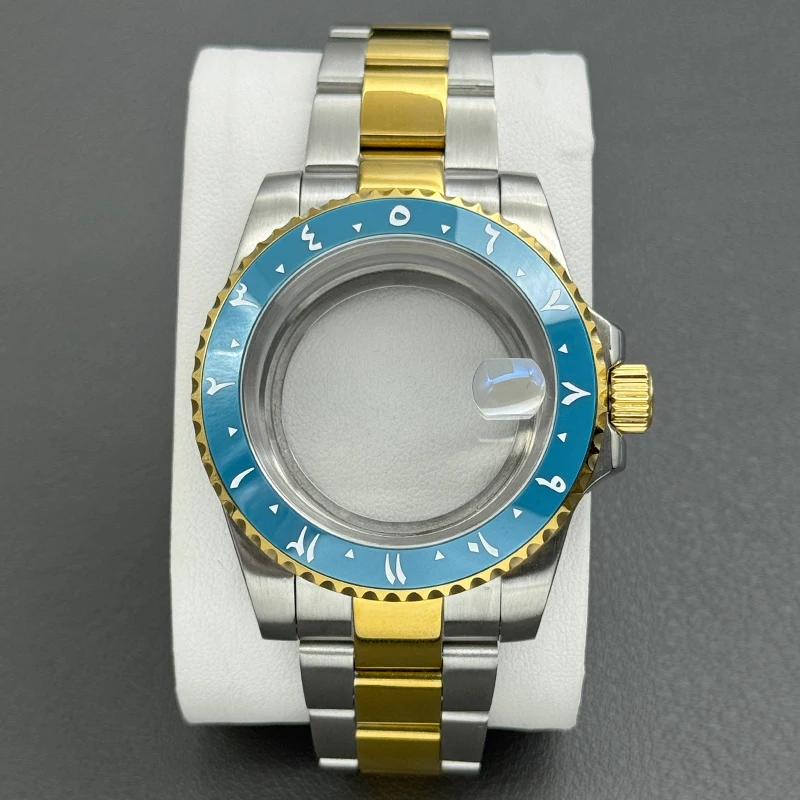 Diver 40mm Waterproof SUB Watch Case Sapphire Crystal Glass Steel Watch Strap For 7S26 4R NH35 NH36 Movement Belt Ceramic bezel