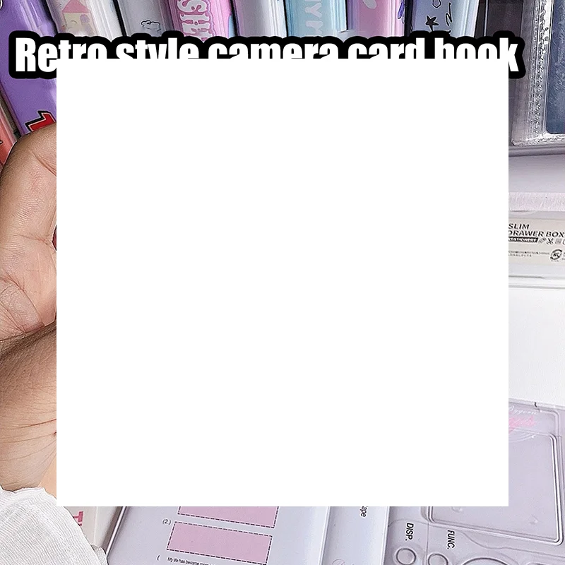 3 Inch 40 Slots Photo Album Collector Book Photocard Holder Card Holder Sweet Square Hollow INS Cartoon Album Cards Binder