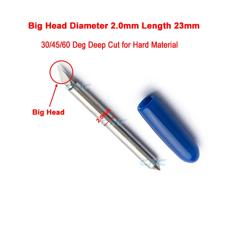 Blade Holder for GCC Jaguar Vinyl Cutter Cutting Plotter Knife Holder + 5pcs HQ Big Head Deep Cut Roland Blades 30/45/60 Degree