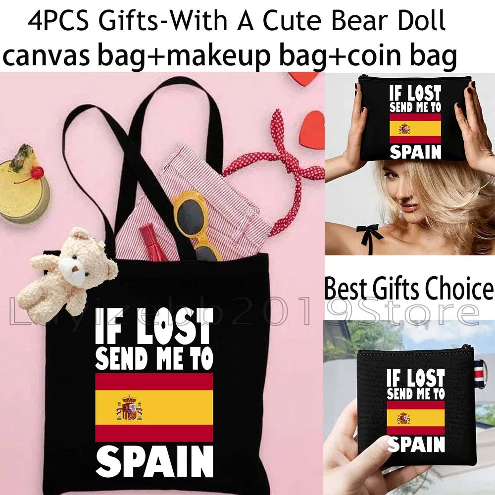 4PCS Gifts Graphic Chinese Dragon Classic Black Shopper Canvas Tote Bag Handbag,Cosmetic Makeup Bag,Cute Coin Purse Wallet Pouch
