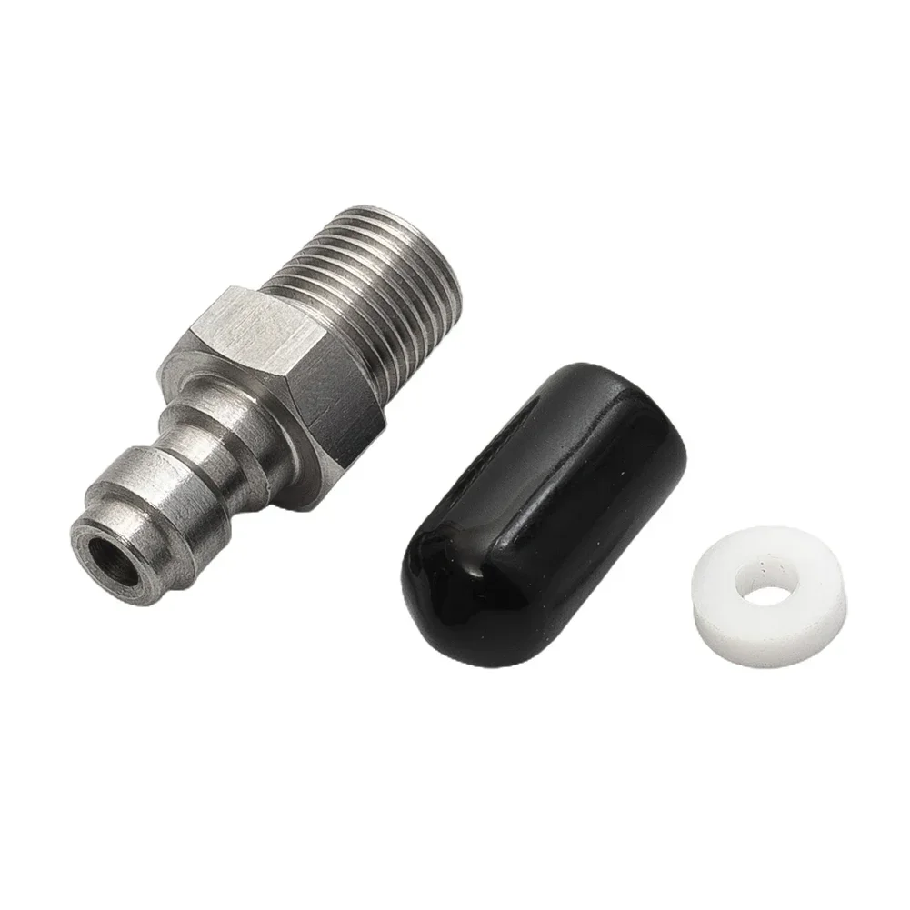 High Pressure Pump 8mm Male Connector M10*1 1 / 8NPT 1 / 8BSPP Male Thread Quick Connect Valve PCP Filling With Valve