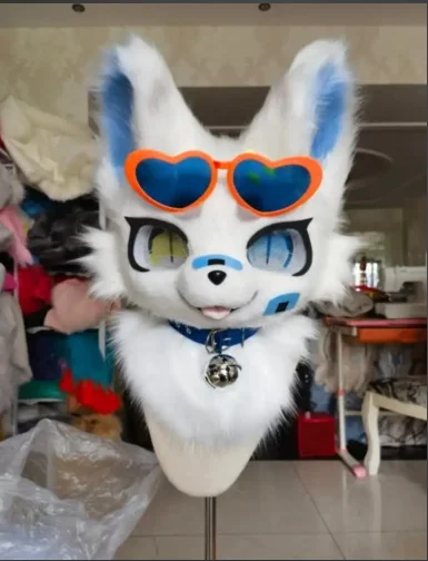 fursuit pluche husky mascottekostuum volwassen kinderen dragen hoofddeksels om een cosplayvos voor Halloween te verminderen