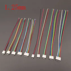 10Sets Mini Micro JST 1.25mm 2/3/4/5/6/7/8 Pin Male Female Plug Connector With Terminal Wires Cable Socket 28AWG 10cm 15cm
