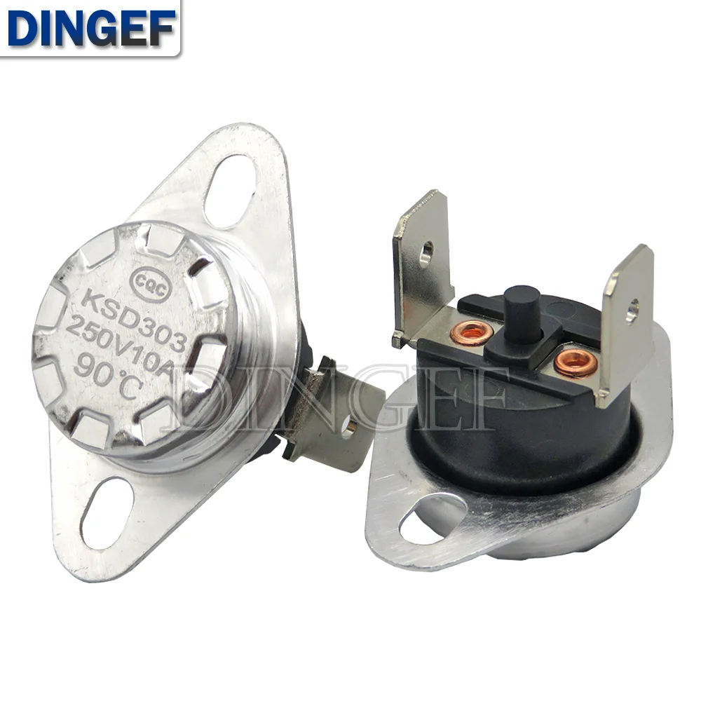 1PCS KSD301 KSD303 10A 45 ~ 150 C Degrees Celsius Manual Reset Thermostat Normally Closed Temperature Switch Temperature Control