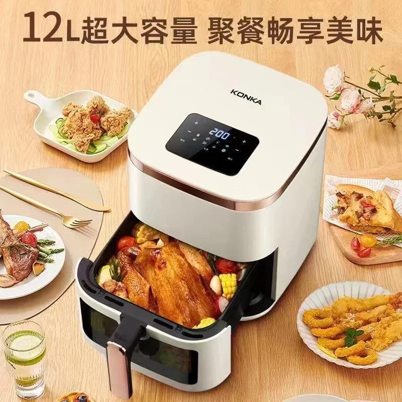 12L Air fryers intelligent home multi-function oil-free oven reservation touch screen large-capacity visualization airfryer 220V