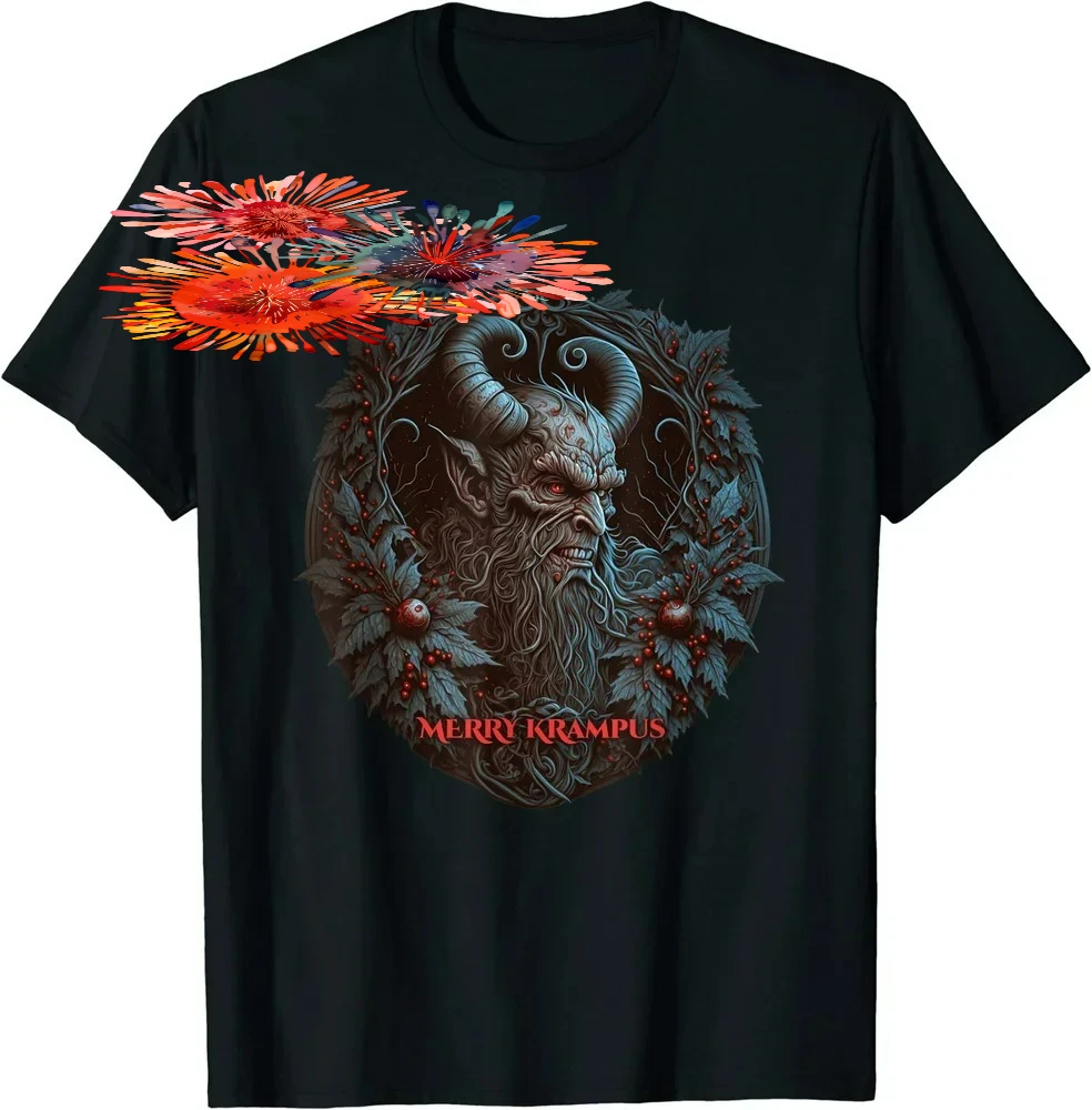 Merry Christmas From Krampus, Gruss.  Devil T-Shirt 100% Cotton O-Neck Summer Short Sleeve Casual Mens T-shirt Size S-3XL