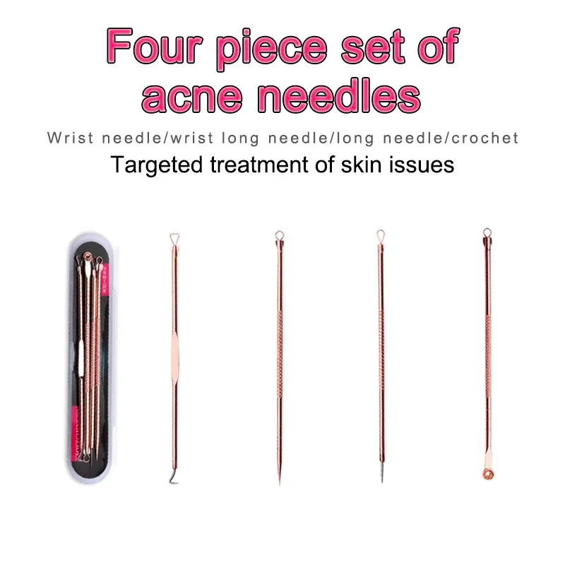 Comedondrukker Puistje Comedo Extractor Tool Beste Acne Verwijdering Kit Behandeling voor Smet Whitehead Popping Zit Verwijderen voor