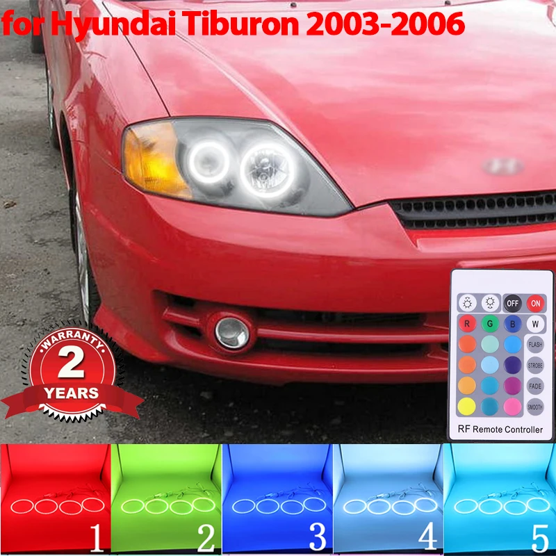 

Multi-colored RGB Remote Control Rings Light LED Angel Eyes Kit For Hyundai Tiburon 2003-2006 Car-styling Accessories