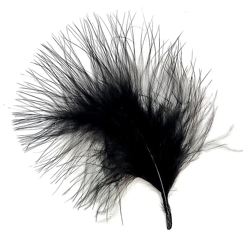 Selected 50pcs feathers turkey marabou fly tying feathers for wooly bugger leech streamer fly tying materials - view 3