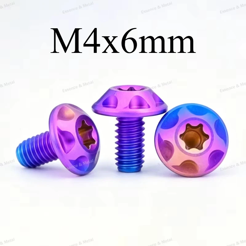 4PCS Gr5 Titanium Alloy Helmet Screws Motorcycle Helmet Modification Bolts TC4 Frosted Candy Color Suitable for SHOEI X14 X15