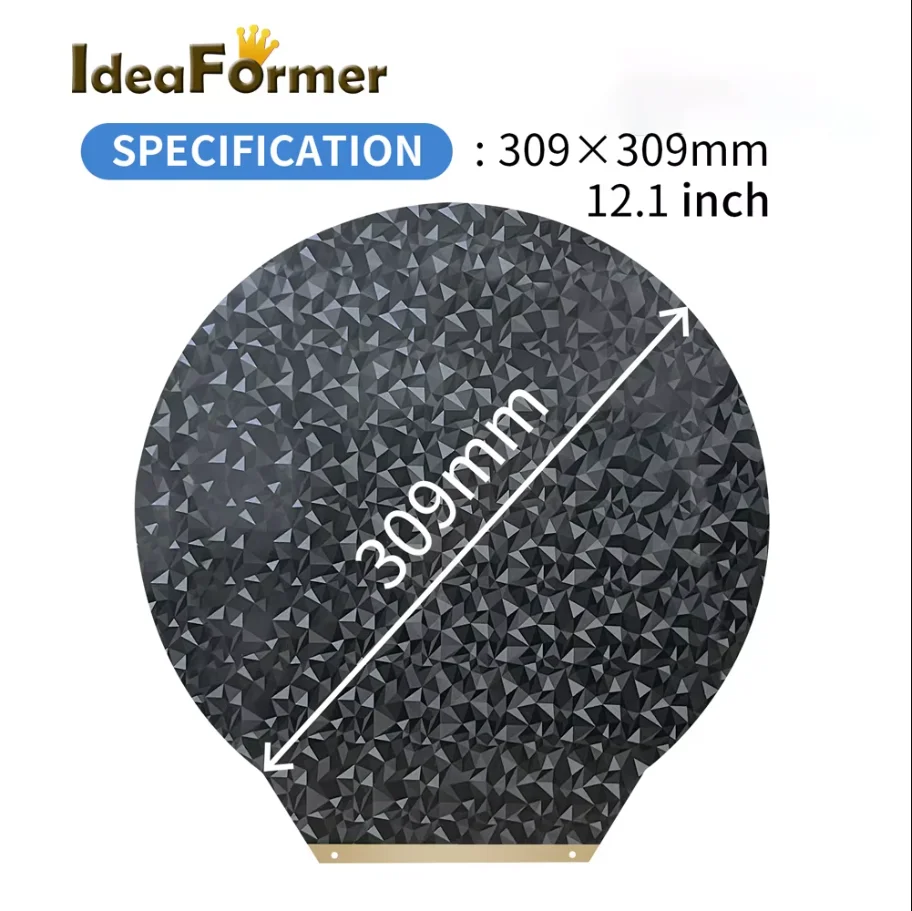 

Магнитная пластина 309/270 мм для Flsun V400, круглая, двусторонняя, стальная, с покрытием PEO/PEI, для 3D-принтера Super Racer, EPI SR