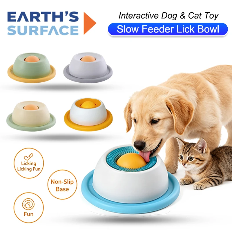 New Interactive Pet Lick Toys Promotes Dental Health Self-Soothing Snack Bowl Training Slow Feeder For Dogs Cats