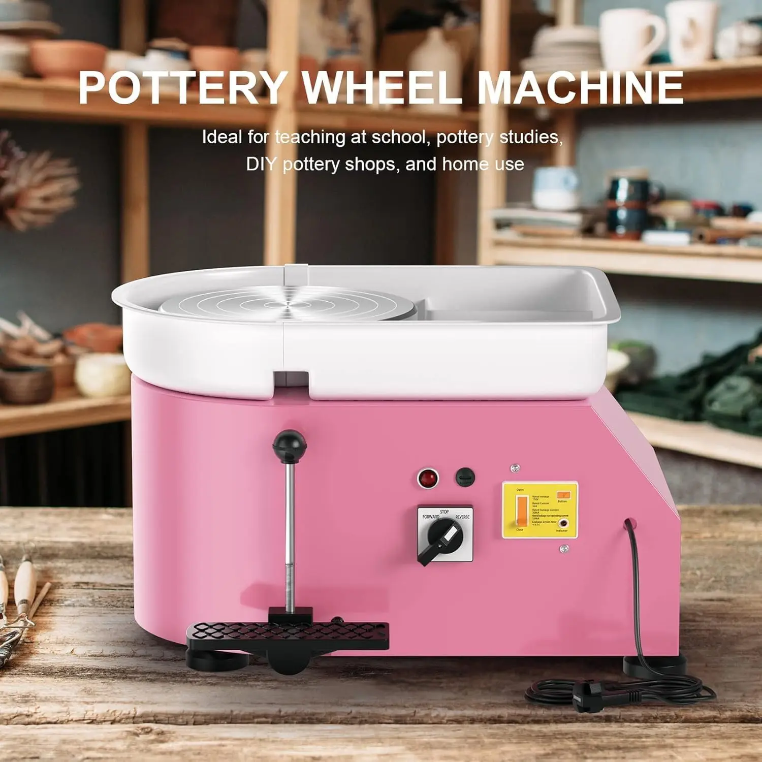 Pottery Wheel Pottery  Machine 25CM 350W Electric Pottery Wheel with Foot Pedal DIY Clay Tool Ceramic Machine Work Clay