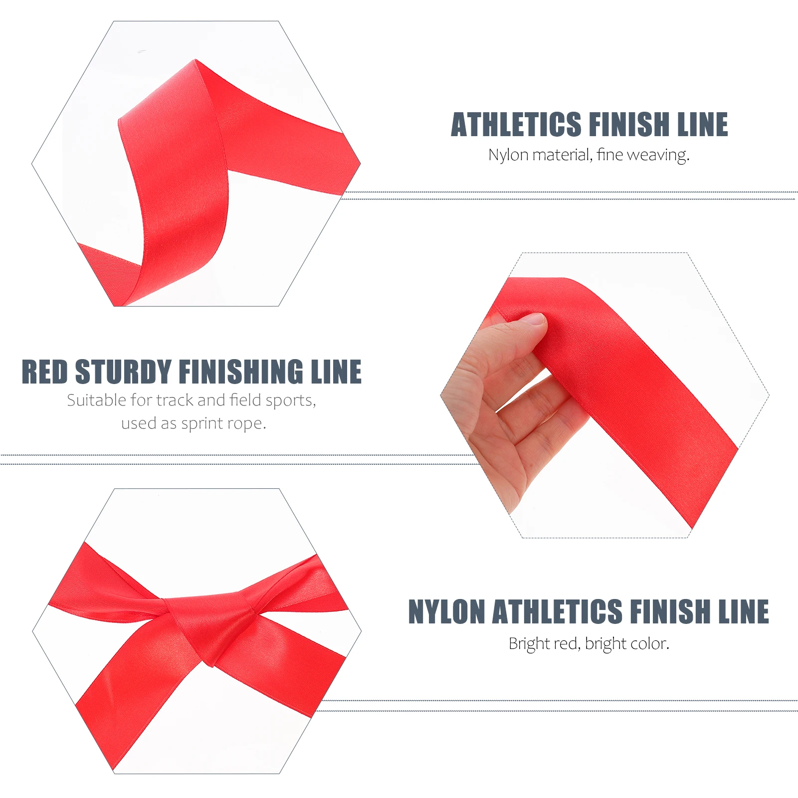 

Sprint Rope Running Finish Line 1 Roll Red Ribbon Strong Fishing Lines Track Finishing Nylon Race Monofilament Belt Lightweight