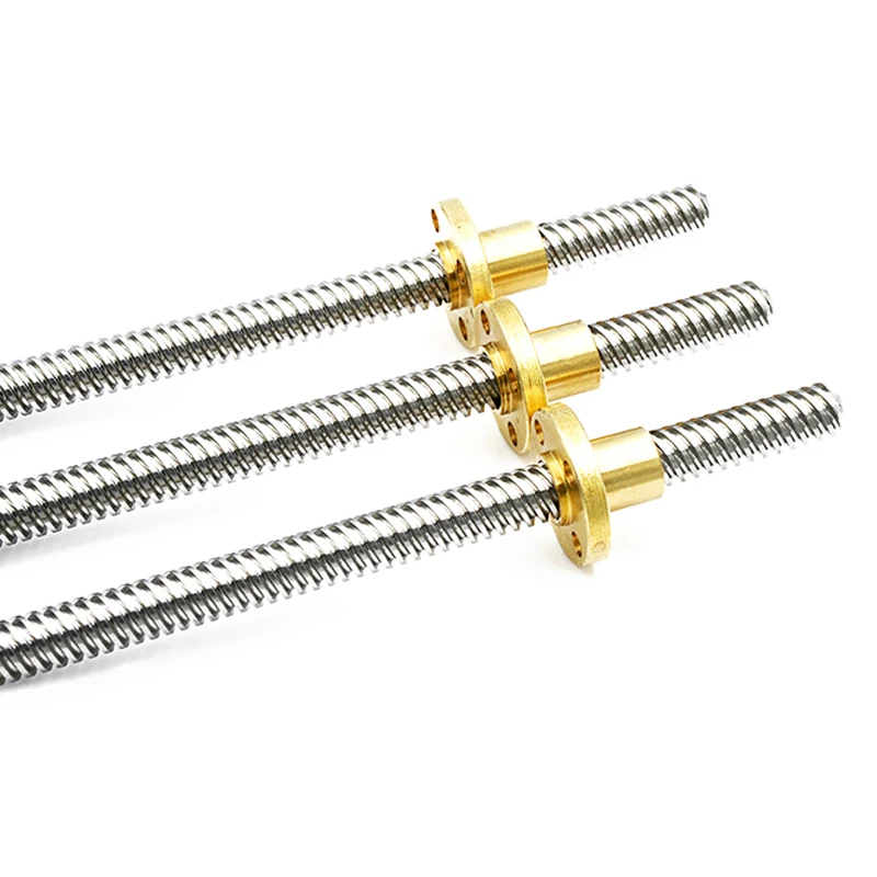 1~50Pcs T-Shaped Screw T8 Stepper Motor 3D Printer Screw Trapezoidal 300mm Length with Nut