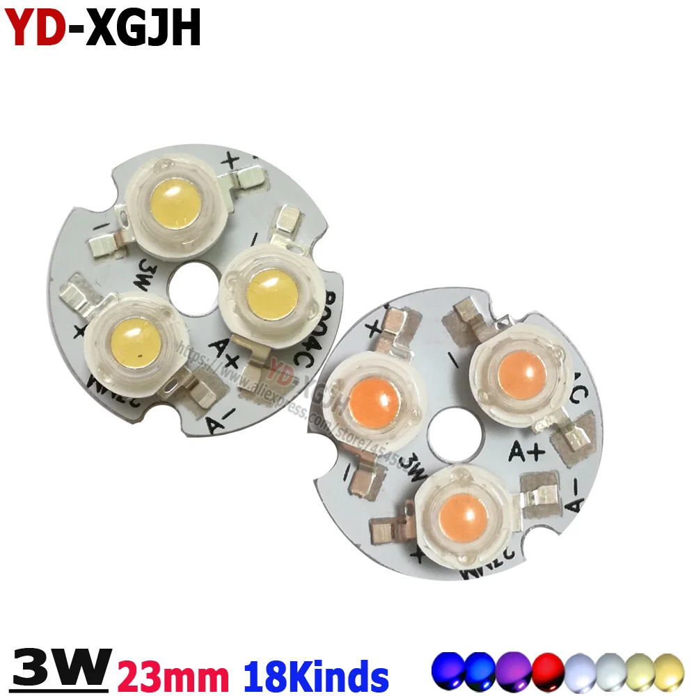 1W 3W Hochleistungs-LED Gesamte Spektrum Weiß Warmweiß Grün Blau Deep Red 660nm Royal Blue IR UV 1W Mit für 3W weiße PCB