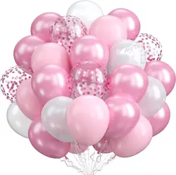 50 Stück schwarz rosa Muttertag, Vatertag, Abschluss zeit Valentinstag Baby party Geschlecht offenbaren Party liefert Luftballons