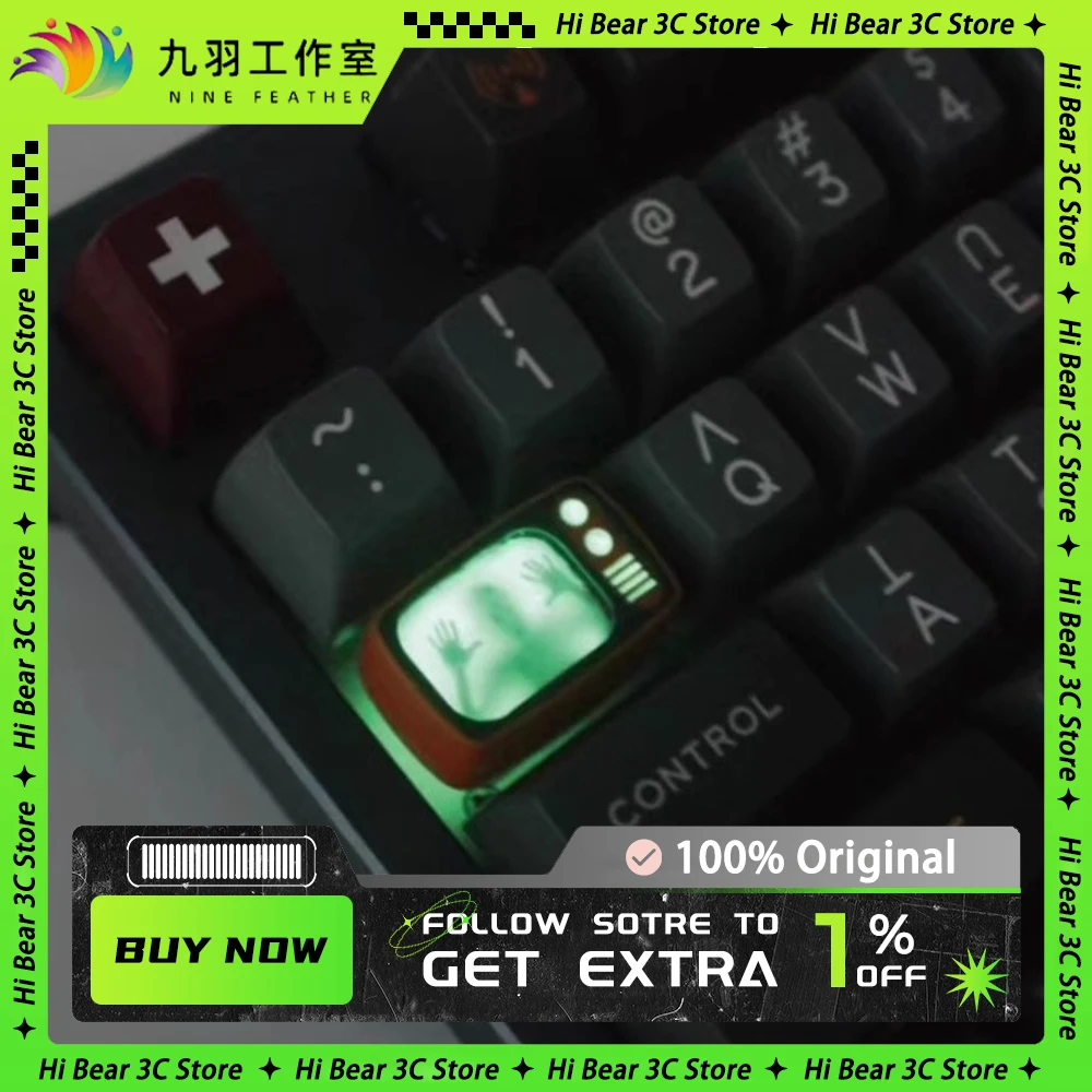 

CEKE Zombie Tv Keycaps Customize Mechanical Keyboard Keycaps Light Transmission 3d Printing Resin Mac Pc Gamer Accessories Gift