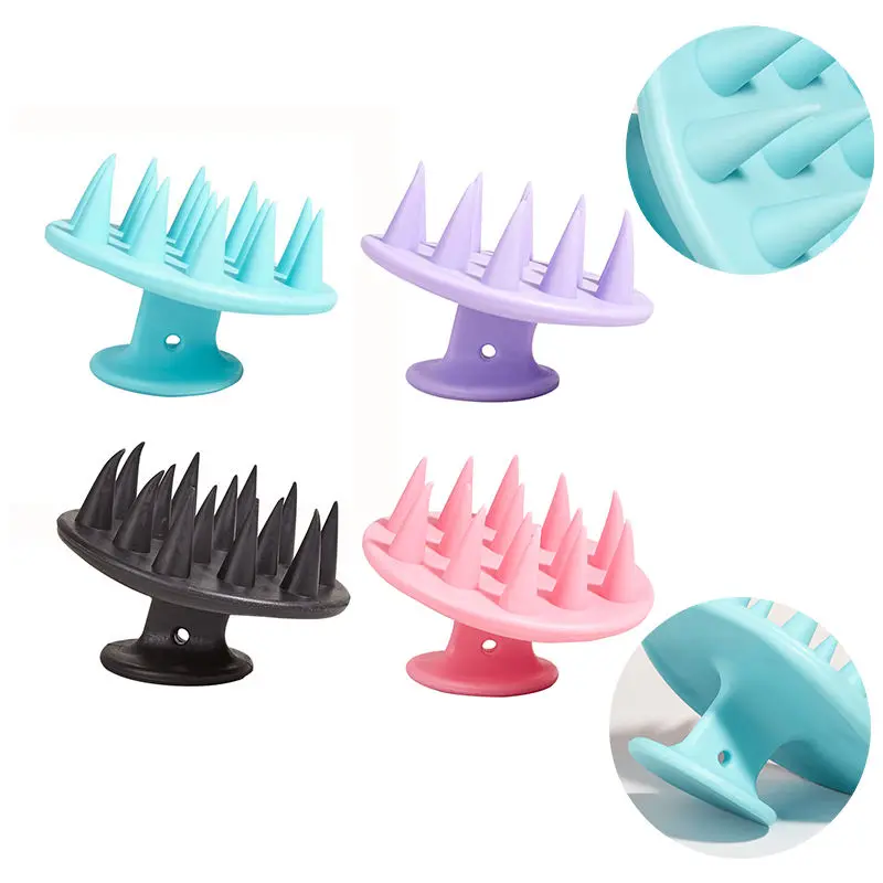 Silicone Shampoo Head Scalp Massage Brush Silicone Body Brush Hair Washing Comb SPA Bath Shower Brush Salon Hairdressing Tools