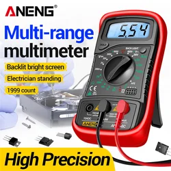 Digital Multimeter AC/DC Ammeter Volt Ohm Tester Meter Multimetro With Thermocouple LCD Backlight Portable ANENG AN8205C Tools