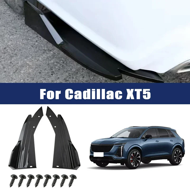 

Car Rear Bumper Spoiler Lip Carbon Fiber Wing Trim Anti-crash Diffuser Side Skirt Wrap Angle Splitter For Cadillac XT5