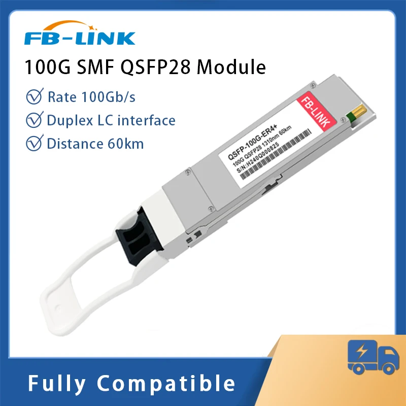 

100G 60km ER4+ 100G GBIC QSFP28 1310nm Duplex LC Transceiver Fiber optic Module for Cisco Mellanox Huawei Ethernet switch