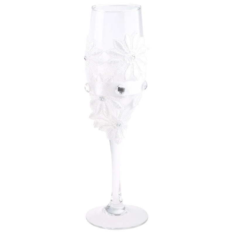 2 PCS Flute Champagne Glasses Bride Groom Gifts for Party Birthday Show Decor