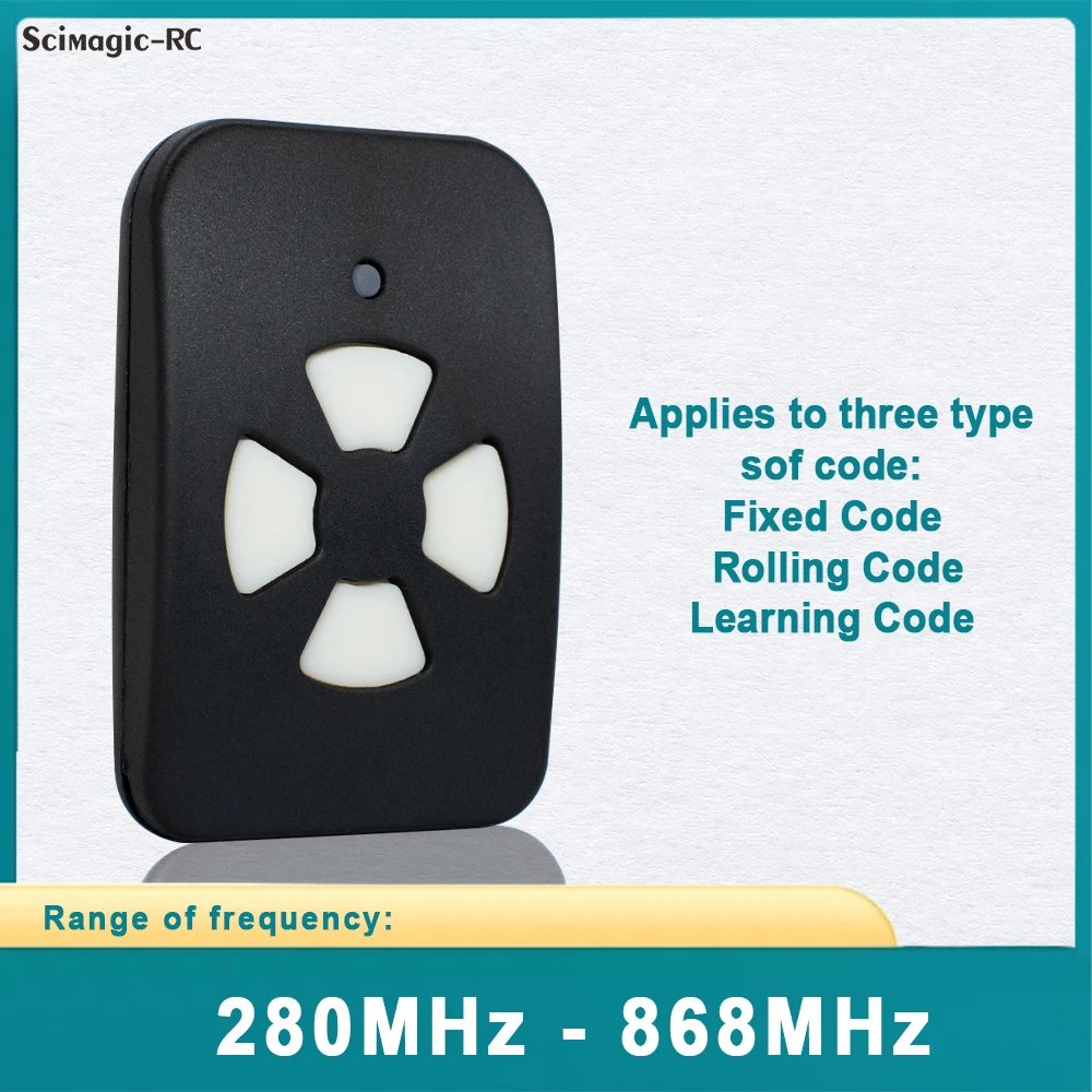 Универсальный электрический пульт дистанционного управления для гаражных ворот, 433 МГц, 4 кнопки, команда клонирования, беспроводной ручной передатчик 433,92 МГц