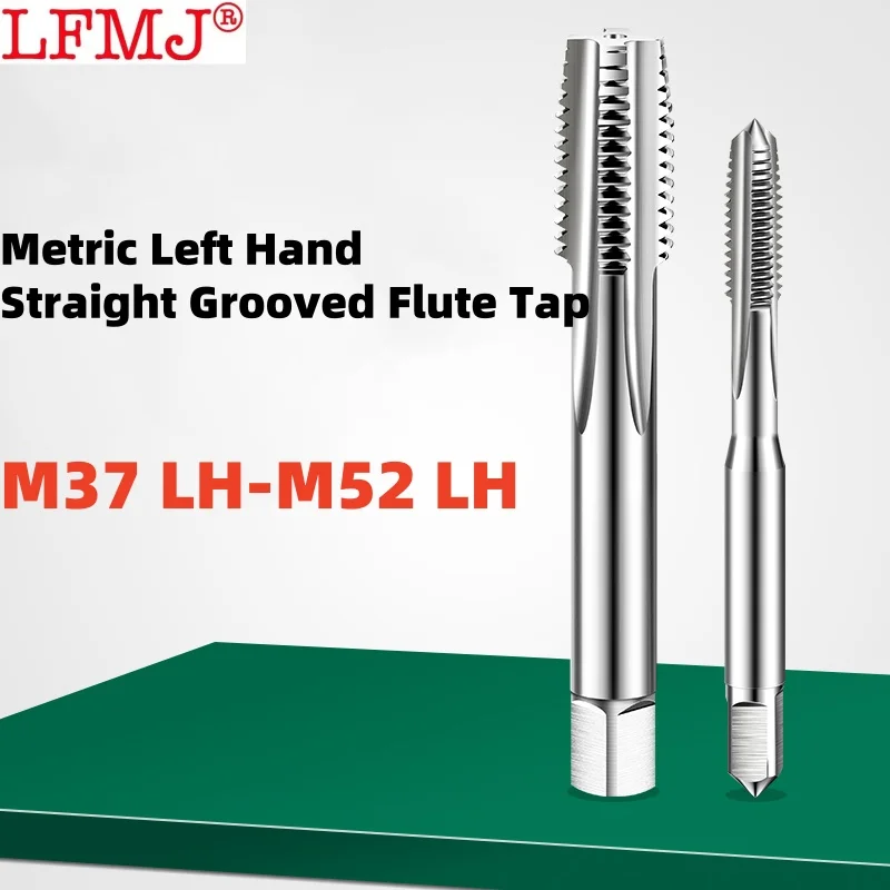 

1PCS HSS Metric /Fine Left hand Straight Grooved Flute Tap M37M38M39M40M42M44M45M48M50M52 LH Screw Threading Tap