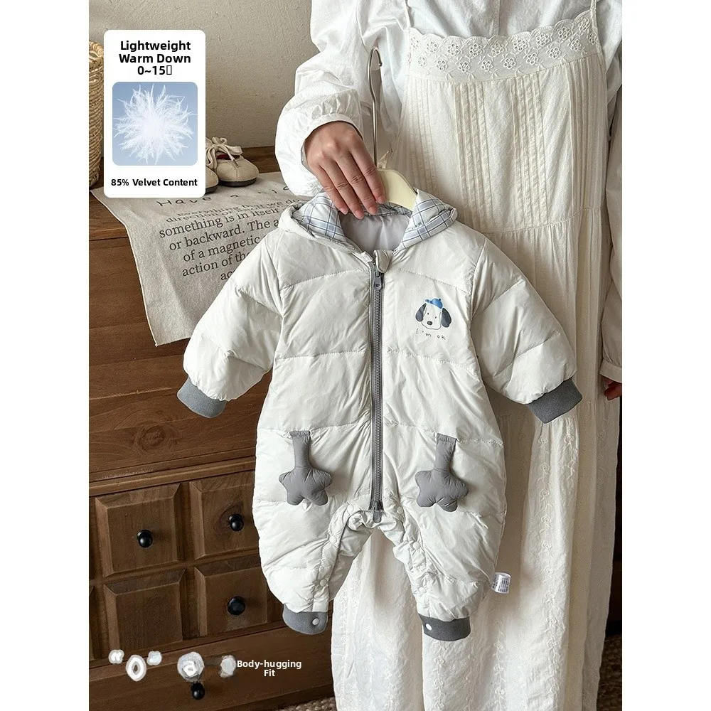 

Baby Boy down Jaet Winter Outfit Lightweight A-Class High Waist Zipper Closure Cotton Padded Coat for Toddlers And Infants