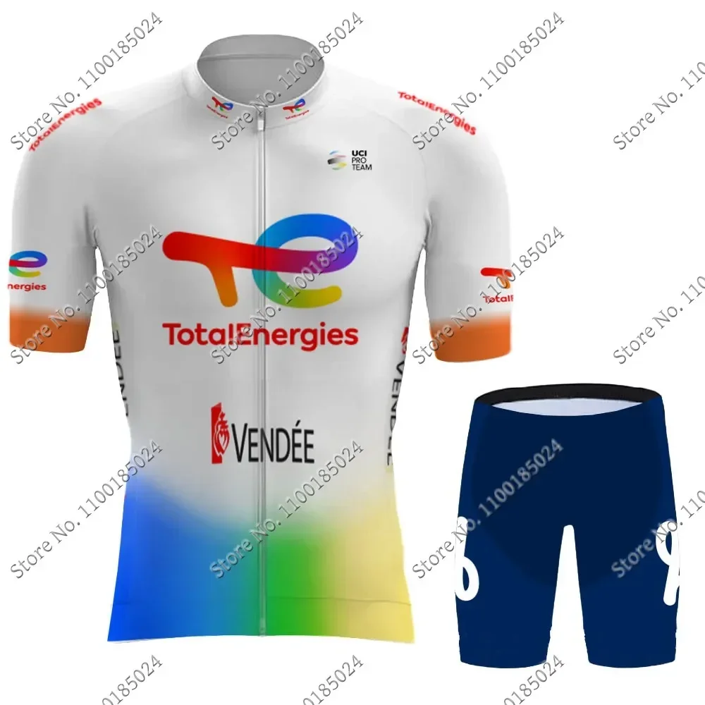 2025 طقم جيرسي لركوب الدراجات للأطفال من Total Energies للأولاد والبنات فرنسا ملابس ركوب الدراجات بدلة الدراجة MTB Ropa مايوه #2