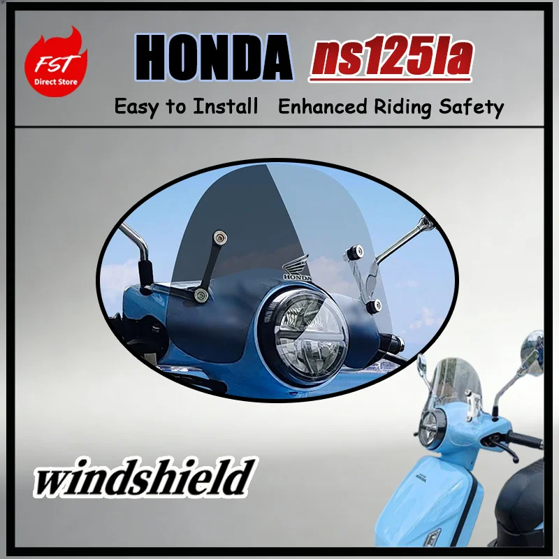 

Для Honda NS125LA: Модифицированное декоративное ветровое стекло, улучшенное ветрозащитное HD-стекло с антибликовым покрытием для повышения безопасности и четкости обзора.