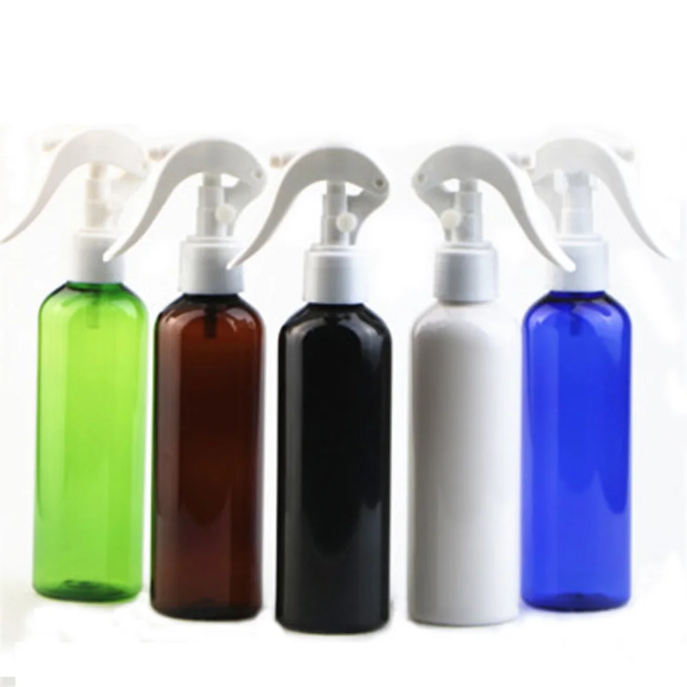 300ml transparency color Plastic Water Spray Bottle&Sprayer Watering Flowers Spray Bottle with white trigger sprayer