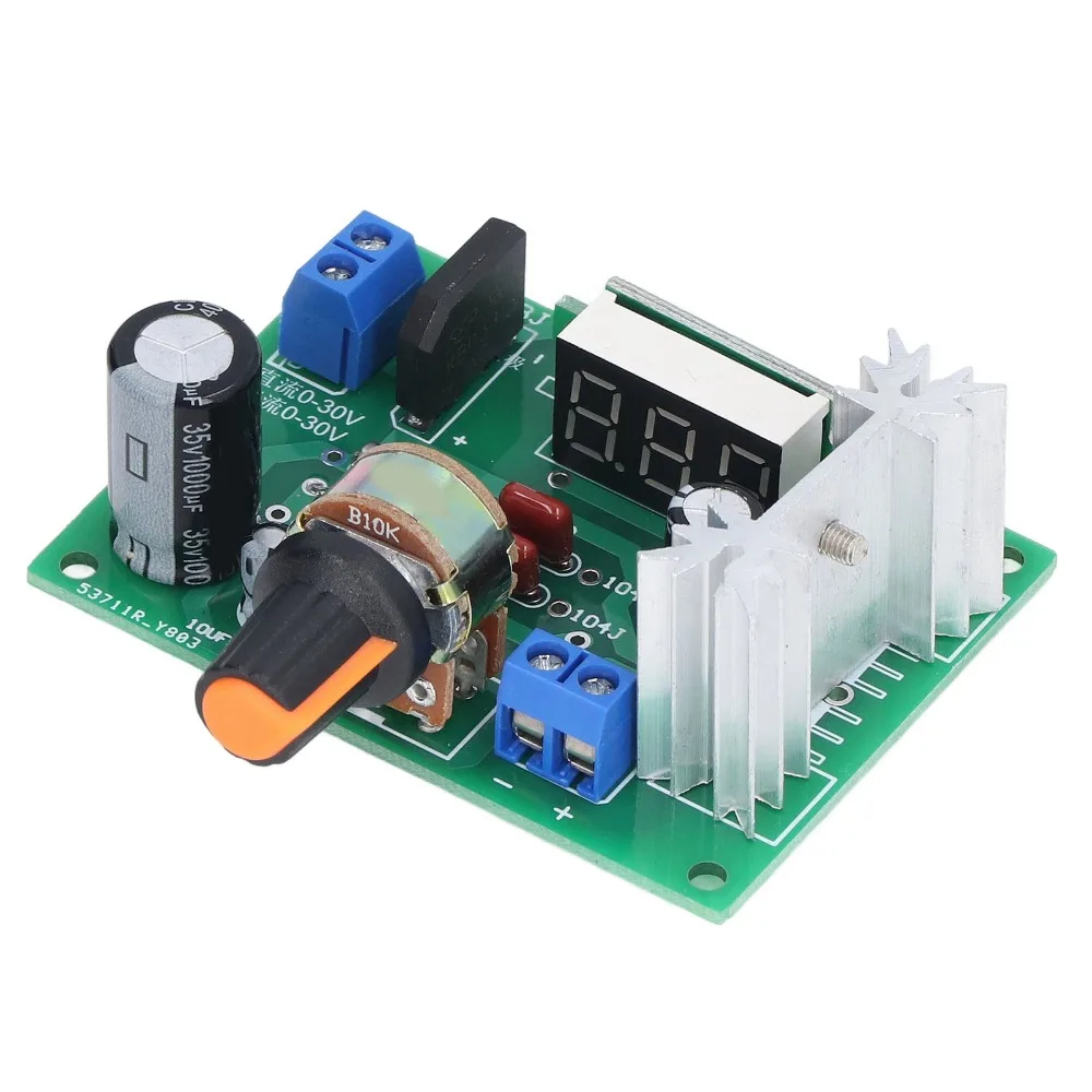 

LM317 Voltage Regulator Module DC 0V-30V /AC 0V-22V Input 2A Adjustable Voltage Regulator Board Adjustable Voltage