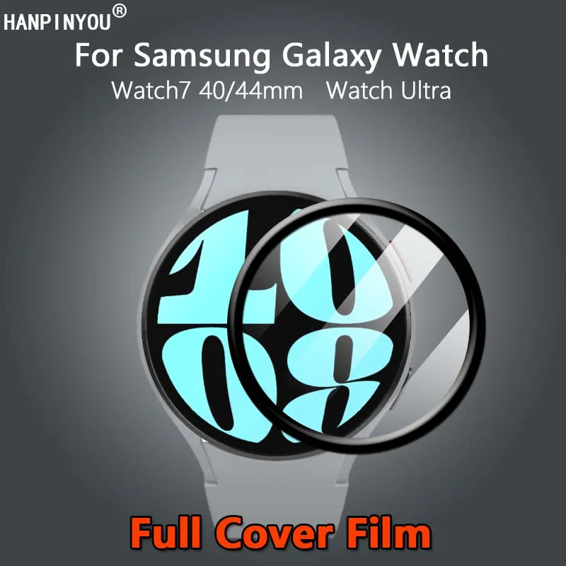 

Ультрапрозрачное полное покрытие для Samsung Galaxy Watch7 40 44 мм, 3D изогнутое покрытие, мягкая ПММА пленка для защиты экрана, не закаленное стекло