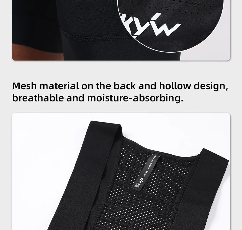 YKYWBIKE Herren-Radtrikot-Shorts mit elastischem Interface-Pad, 7H Langstrecken-Tauglichkeit, Carvico-Gewebe, MTB- und Rennrad-geeignet, atmungsaktiv, schnelltrocknend, eng anliegend – Detail 15