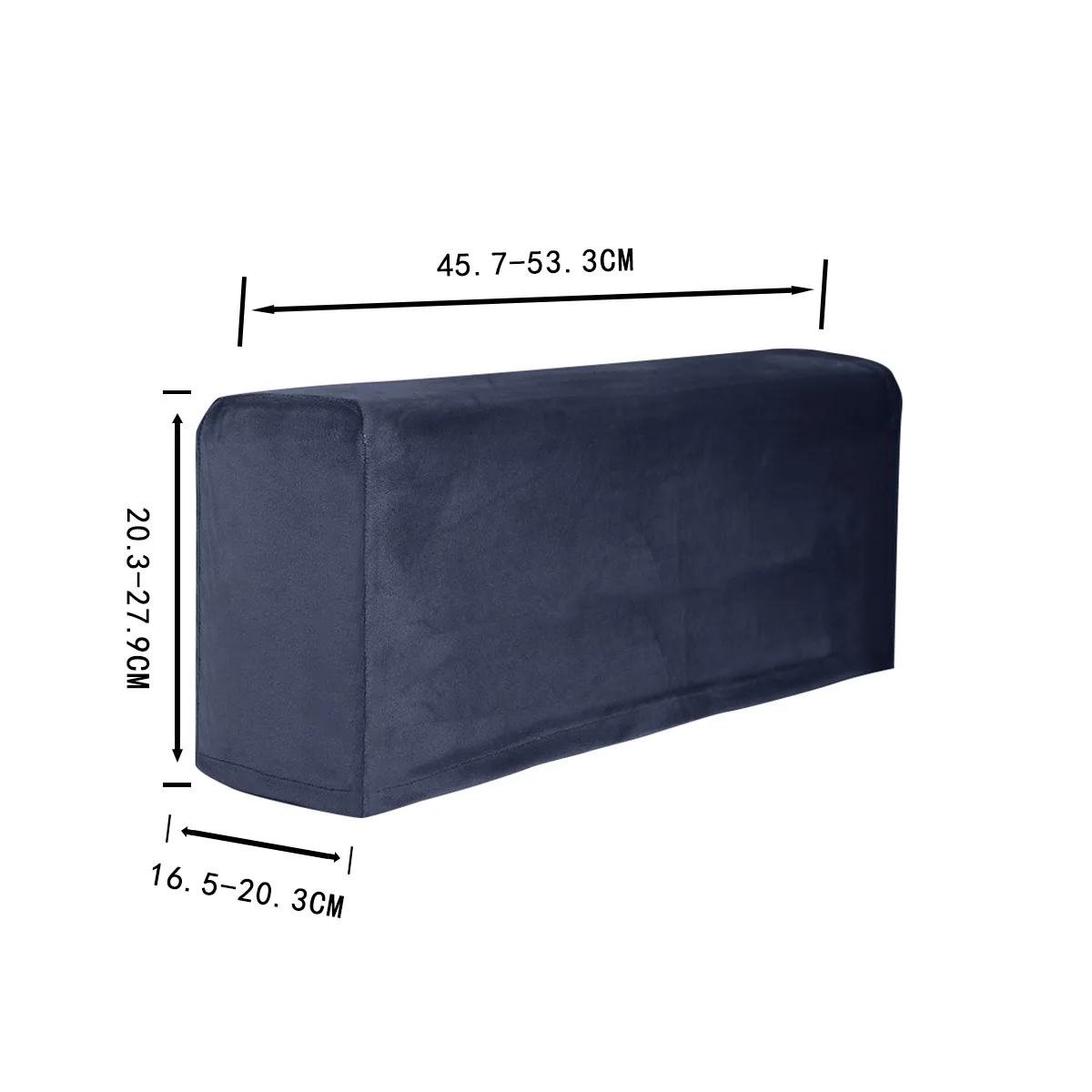 2pcs/set Silver fox velvet solid color elastic dustproof sofa armrest glove decoration